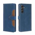 For Samsung Galaxy A54 5G Skin Feel Magnetic Buckle Leather Phone Case(Blue) - 1
