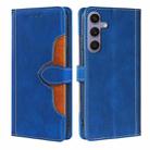 For Samsung Galaxy S24 5G Skin Feel Magnetic Buckle Leather Phone Case(Blue) - 1