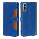 For OnePlus Nord CE4 Skin Feel Magnetic Buckle Leather Phone Case(Blue) - 1