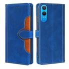 For OnePlus Ace 3 Pro 5G Skin Feel Magnetic Buckle Leather Phone Case(Blue) - 1