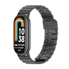 For Xiaomi Mi Band 8 / 9 / 9 NFC Mijobs Bamboo Buckle Stainless Steel Watch Band(Black) - 1