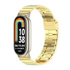 For Xiaomi Mi Band 8 / 9 / 9 NFC Mijobs Bamboo Buckle Stainless Steel Watch Band(Gold+Light Gold) - 1