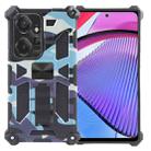 For Motorola Moto G Power 5G 2024 Camouflage Armor Kickstand TPU + PC Magnetic Phone Case(Light Blue) - 1