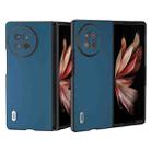 For vivo X Fold2 ABEEL Genuine Leather Silky Soft Black Edge Phone Case(Blue) - 1