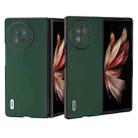 For vivo X Fold2 ABEEL Genuine Leather Silky Soft Black Edge Phone Case(Green) - 1