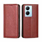For vivo Y78 Plus 5G Grid Texture Magnetic Flip Leather Phone Case(Red) - 1