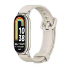 For Xiaomi Mi Band 8 Mijobs Silicone Breathable Watch Band(Grey+Silver) - 1