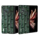 For vivo X Fold2 ABEEL Genuine Leather Mahjong Pattern Black Edge Phone Case(Green) - 1