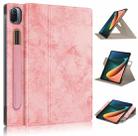 For Xiaomi Mi Pad 5 Solid Color 360 Degrees Rotation Tablet Leather Case with Holder(Pink) - 1