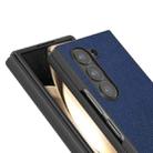 For Samsung Galaxy Z Fold6 ABEEL Genuine Leather Luolai Series Phone Case(Dark Blue) - 3