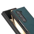 For Samsung Galaxy Z Fold6 ABEEL Genuine Leather Luolai Series Phone Case(Dark Green) - 3