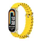 For Xiaomi Mi Band 8 Mijobs Marine Silicone Breathable Watch Band(Yellow Gold) - 1