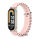 For Xiaomi Mi Band 8 / 9 / 9 NFC Mijobs Marine Silicone Breathable Watch Band(Pink Light Gold) - 1