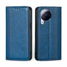 For Xiaomi Civi 3 5G Grid Texture Magnetic Flip Leather Phone Case(Blue) - 1