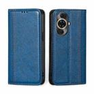 For Huawei nova 11 Pro 4G / 11 Ultra 4G Grid Texture Magnetic Flip Leather Phone Case(Blue) - 1