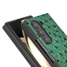 For Samsung Galaxy Z Fold6 ABEEL Genuine Leather Ostrich Texture Phone Case(Green) - 3