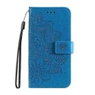 For Realme C63 / C61  / Note 60 Seven-petal Flowers Embossing Leather Phone Case(Blue) - 2