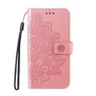 For Realme C63 / C61  / Note 60 Seven-petal Flowers Embossing Leather Phone Case(Rose Gold) - 2