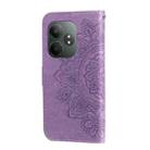 For Realme GT 6 / GT Neo6 SE Seven-petal Flowers Embossing Leather Phone Case(Light Purple) - 3