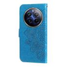 For Realme 13 Pro / 13 Pro+ / P1 Pro Global Seven-petal Flowers Embossing Leather Phone Case(Blue) - 3