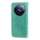 For Realme 13 Pro / 13 Pro+ / P1 Pro Global Seven-petal Flowers Embossing Leather Phone Case(Green) - 3