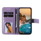 For Realme 14 Pro Global Seven-petal Flowers Embossing Leather Phone Case(Light Purple) - 3