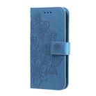 For Realme 14 Pro+ Global Seven-petal Flowers Embossing Leather Phone Case(Blue) - 2