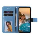For Realme 14 Pro+ Global Seven-petal Flowers Embossing Leather Phone Case(Blue) - 3