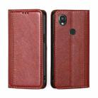 For Kyocera Digno SX3-KYG02 Grid Texture Magnetic Flip Leather Phone Case(Red) - 1