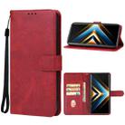 For Honor X50 GT Leather Phone Case(Red) - 1