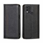 For Nokia C22 Grid Texture Magnetic Flip Leather Phone Case(Black) - 1