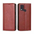 For Nokia C22 Grid Texture Magnetic Flip Leather Phone Case(Red) - 1