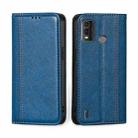 For Nokia G11 Plus Grid Texture Magnetic Flip Leather Phone Case(Blue) - 1