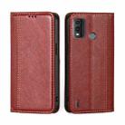 For Nokia G11 Plus Grid Texture Magnetic Flip Leather Phone Case(Red) - 1