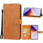 For Infinix Note 40 Pro Leather Phone Case(Brown) - 1