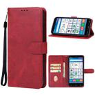 For Kyocera Kantan Sumaho 3 A205KC Leather Phone Case(Red) - 1