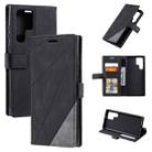 For Samsung Galaxy S24 Ultra 5G Skin Feel Splicing Leather Phone Case(Black) - 1