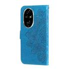 For Honor 200 Pro Seven-petal Flowers Embossing Leather Phone Case(Blue) - 3