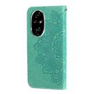 For Honor 200 Pro Seven-petal Flowers Embossing Leather Phone Case(Green) - 3