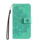 For Honor 200 Seven-petal Flowers Embossing Leather Phone Case(Green) - 2