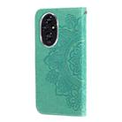 For Honor 200 Seven-petal Flowers Embossing Leather Phone Case(Green) - 3