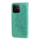 For Honor Play 60 Plus Seven-petal Flowers Embossing Leather Phone Case(Green) - 3