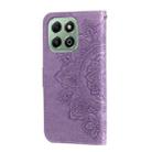 For Honor X6b Seven-petal Flowers Embossing Leather Phone Case(Light Purple) - 3