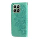 For Honor X6b Seven-petal Flowers Embossing Leather Phone Case(Green) - 3