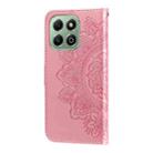 For Honor X6b Seven-petal Flowers Embossing Leather Phone Case(Rose Gold) - 3