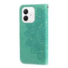 For Honor X60i Seven-petal Flowers Embossing Leather Phone Case(Green) - 3