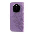 For Honor Magic7 Seven-petal Flowers Embossing Leather Phone Case(Light Purple) - 3