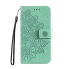 For Honor Magic7 Seven-petal Flowers Embossing Leather Phone Case(Green) - 2