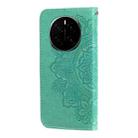 For Honor Magic7 Seven-petal Flowers Embossing Leather Phone Case(Green) - 3