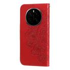 For Honor Magic7 Seven-petal Flowers Embossing Leather Phone Case(Red) - 3